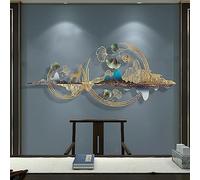 WIQUYBML 3D Deer Metal Wall Art Décor - Landscape Wall Sculptures for Home Decoration, Living Room, Bedroom, Hotel - 110 x 52 cm