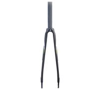 WIQUYBML 700C Road Bike Rigid Fork Carbon Fiber C/V Brake Bicycle Front 1-1/8'' Straight Threadless Quick Release (Color : Green 700C)