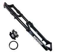 WIQUYBML Bike Suspension Fork 26/27.5/29" For Mountain DH Disc Brake Air Down Hill Forks 1-1/8" Straight MTB Triple Tree Front Travel 145mm Quick Release 9×100mm