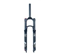 WIQUYBML Bike Suspension Forks 26/27.5/29 Inch MTB Disc Brake Fork Bicycle 1-1/8" Quick Release Travel 110mm Manual/Remote Lockout Black(Straight HL,27.5")