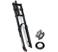 WIQUYBML DH Mountain Bike Front Suspension Fork 26 27.5 29 Inch MTB Triple Tree Forks Travel 160mm Disc Brake Air Down Hill 1-1/8" Straight Rebound Adjustale Manual Lockout QR