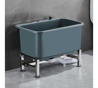 WIQUYBML Floor Mop Sink Utility Tub on Wheels, Deep Basin Laundry Station for Commercial and Backyard Use, Removable Free Standing Washing Solution