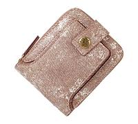 WIQUYBML Foreign Trade New Men's Short Multi Functional Denim Fabric Horizontal Zipper Wallet with Chain (Khaki, One Size)