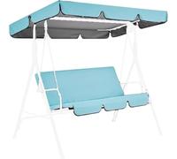 WIQUYBML Garden Canopy Swing Seat Chair, Outdoor Swinging Chair Bench with Adjustable Removable Cushion for Patio Poolside Porch