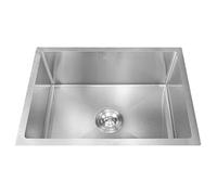 WIQUYBML Kitchen Single-bowl Sink Built-in Large Single-sink Hand-washing Basin Under The Counter Suitable For Bar Island Balcony (Color : Silver, Size 70 * 45 21CM)