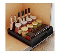 WIQUYBML Sliding Closet Under Sink Storage Drawer Pantry Shelves for Kitchen Cabinet Pots & Pans Black Space Saving Solution Home nization