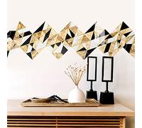 WIQUYBML Tile Stickers Mustard Black White Stick on Tiles PVC for Kitchen Heat Resistant Bathroom Waterproof Self Adhesive Walls Peel and Wallpaper 15x15cm