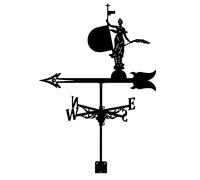 WIQUYBML Weather Vane Practical Weathervane Cast Iron Farm Scene with Rust Coating Wind Direction Indicator for Outdoor Garden Roof Paddock Decoion-E