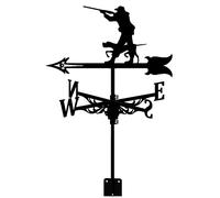 WIQUYBML Weather Vane Practical Weathervane Cast Iron Farm Scene with Rust Coating Wind Direction Indicator for Outdoor Garden Roof Paddock Decoion-C