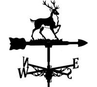 WIQUYBML Weather Vane with Animal Cast Iron Wind Weathervane Outdoor Garden Direction Indicator for Roofs Rooster Yard Patio Decor-Shape 3
