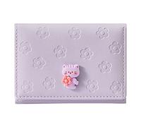 WIQUYBML Women Wallet Cute Decoration New Pasttern Versatile Practical Zipper Card Bag Handbag Rough Enough (Purple, One Size)