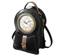 WIQUYBML Women's Real Working Clock Bag, Crossbody Shoulder Bag with Time Function (C), C