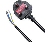Wirafix 13 Amp Plug UK, Universal 3 Core Electrical Cable with 13A Fused, Compliant with BS-1363 Standard, 1.5 Metre (4.9ft) UK Plug Power Cord Compatible with Various Electrical Equipment, Black