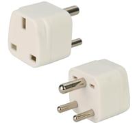 Wirafix 2 Pack South Africa Plug Adapter, UK to South Africa Plug Adapter Compatible with Type M, Small South Africa Power Adapter for India, Namibia, Swaziland, Lesotho, Sri Lanka, Botswana, White