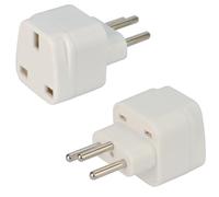 Wirafix 2 Pack Switzerland Plug Adapter, UK to Swiss Plug Adapter, Grounded Swiss Plug, Travel Adapter for Switzerland,Jordan, Liechtenstein, Madagascar, Rwanda and More (Type J), White