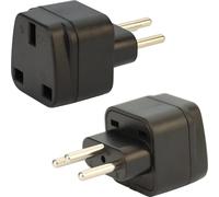 Wirafix 2 Pack Switzerland Plug Adapter, UK to Swiss Plug Adapter, Grounded Swiss Plug, Travel Adapter for Switzerland,Jordan, Liechtenstein, Madagascar, Rwanda and More (Type J), Black