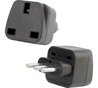 Wirafix 2 Pack UK to Italy Plug Adapter, Italy Adaptor, Grounded Italian Travel Adapter, Travel Adapter for Italy, Chile, Vatican City, Uruguay, Syria, San Marino and More (Type L), Black