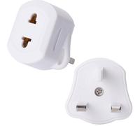 Wirafix 2X Shaver Plug Adaptor UK, Toothbrush Adapter Plug UK, Two Pin Plug Adaptor Uk, European to UK Plug Adaptor, US to UK Plug Adapter, Toothbrush Charger Adapter UK, White