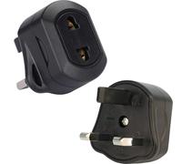 Wirafix 2X Shaver Plug Adaptor UK, Toothbrush Adapter Plug UK, Two Pin Plug Adaptor UK, European to UK Plug Adaptor, US to Uk Plug Adapter, Toothbrush Charger Adapter UK, Black