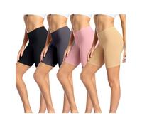 wirarpa Ladies Anti Chafing Shorts Womens Boxers Underwear Cotton Cycling Shorts Leggings for Under Dresses 4 Pack Black Deep Grey Beige Pink Size 5XL
