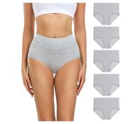 wirarpa Ladies Knickers Cotton Full Briefs High Waisted Underwear Panties for Women 5 Pack Size S