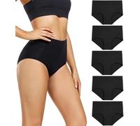wirarpa Ladies Knickers Cotton Full Briefs High Waisted Underwear Panties for Women 5 Pack Size XS