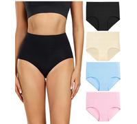wirarpa Ladies Knickers Cotton Full Briefs High Waisted Underwear Panties for Women Multipack Size 2XL Multicoloured