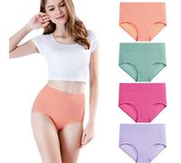wirarpa Ladies Knickers Cotton Full Briefs High Waisted Underwear Panties for Women Multipack Size 3XL