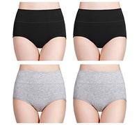 wirarpa Ladies Knickers Cotton Full Briefs High Waisted Underwear Panties for Women Multipack Size M