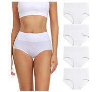 wirarpa Ladies Knickers Cotton Full Briefs High Waisted Underwear Panties for Women Multipack Size M