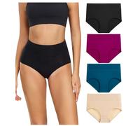wirarpa Ladies Knickers Cotton Full Briefs High Waisted Underwear Panties for Women Multipack Size S