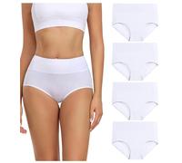 wirarpa Ladies Knickers Cotton Full Briefs High Waisted Underwear Panties for Women Multipack Size S