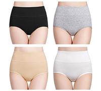 wirarpa Ladies Knickers Cotton Full Briefs High Waisted Underwear Panties for Women Multipack Size S