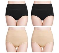 wirarpa Ladies Knickers Cotton Full Briefs High Waisted Underwear Panties for Women Multipack Size S