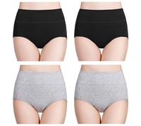 wirarpa Ladies Knickers Cotton Full Briefs High Waisted Underwear Panties for Women Multipack Size XL