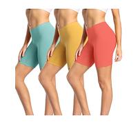 wirarpa Ladies Safety Boxer Shorts Cotton Anti Chafing Underwear 3 Pack Women's Boy Shorts Leggings for Under Dresses Multicolored Size XL