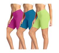 wirarpa Ladies Safety Boxer Shorts Cotton Anti Chafing Underwear 3 Pack Women's Boy Shorts Leggings for Under Dresses Multicolored Size L