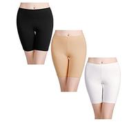 wirarpa Ladies Safety Boxer Shorts Cotton Anti Chafing Underwear 3 Pack Women's Boy Shorts Leggings for Under Dresses Multicolored Size 3XL
