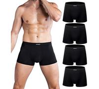 wirarpa Mens Mirco Modal Underwear Trunks Soft Boxer Shorts Gents Microfibre Underpants Multipack Black Size 2XL