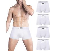 wirarpa Mens Mirco Modal Underwear Trunks Soft Boxer Shorts Gents Microfibre Underpants Multipack White Size S