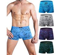 wirarpa Super Soft Micro Modal Trunk for Men Pack of 4 Stretch Microfibre Pants Briefs, 1401-4p-print Design, XXL