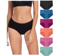 wirarpa Underwear Women Cotton Ladies Knickers Comfortable Pants for Women Full Coverage Briefs 6 Pack Multicolour Size Large