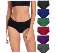 wirarpa Underwear Women Cotton Ladies Knickers Comfortable Pants for Women Full Coverage Briefs 6 Pack Multicolour Size X-Large