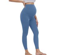 wirarpa Women's Maternity Leggings Over Bump 25" Workout Leggings Pregnancy Soft Belly Support Yoga Pants Iceberg Blue Size Large