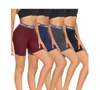 wirarpa Women's Modal Boxer Briefs Anti Chafing Shorts Ultra Soft Boyshorts for Under Dress 4 Pack Multicolor Size M