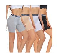 wirarpa Women's Modal Boxer Briefs Anti Chafing Shorts Ultra Soft Boyshorts for Under Dress 4 Pack Multicolor Size L
