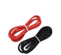 wire, 1 Meter 5 Meters Red Black Yellow Green Grey Purple White Blue Color Silicone Wire 10AWG to 15AWG Cable(1meter Red 1meter Black,15 AWG)