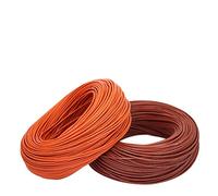 wire, 1 Meter 5 Meters Red Black Yellow Green Grey Purple White Blue Color Silicone Wire 10AWG to 15AWG Cable(5meter Orange 5meter Brown,15 AWG)