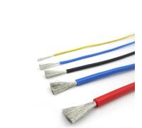 Wire 1 Meter Soft Heat-resistant Silicone Wire Cable 12AWG 14AWG 16AWG 18AWG 20AWG 22AWG 24AWG 26AWG 28AWG 30AWG Connector(Blue,1meter 18AWG)
