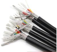 Wire 2 3 4 6 Core Flexible Copper Shielded Cable, 1M Sq 0 5 .75 1 5mm Soft Silicone Rubber, High Temperature Insulated Wire Device Welding(4 Cores,22AWG Sq 0.3mm)